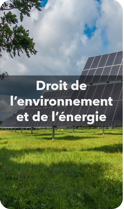 Droit de l'environnement et de l'énergie